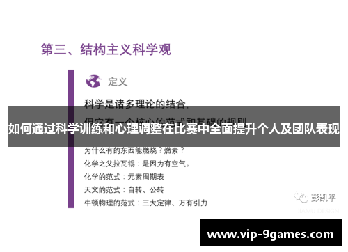 如何通过科学训练和心理调整在比赛中全面提升个人及团队表现