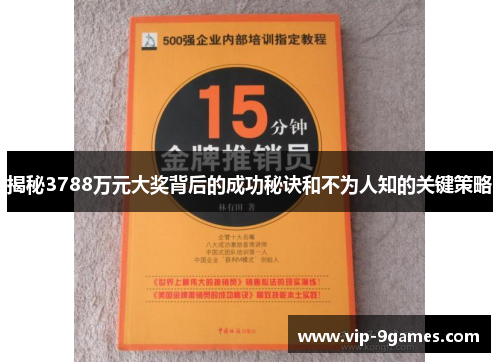 揭秘3788万元大奖背后的成功秘诀和不为人知的关键策略