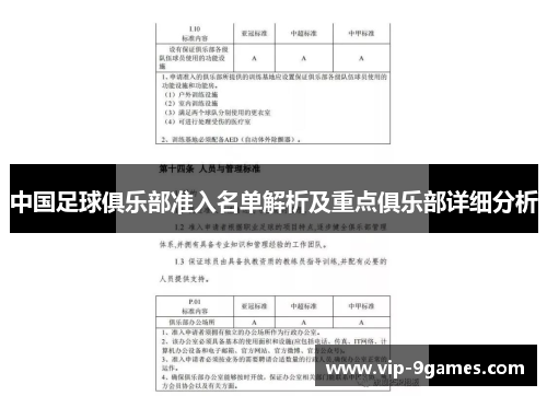 中国足球俱乐部准入名单解析及重点俱乐部详细分析